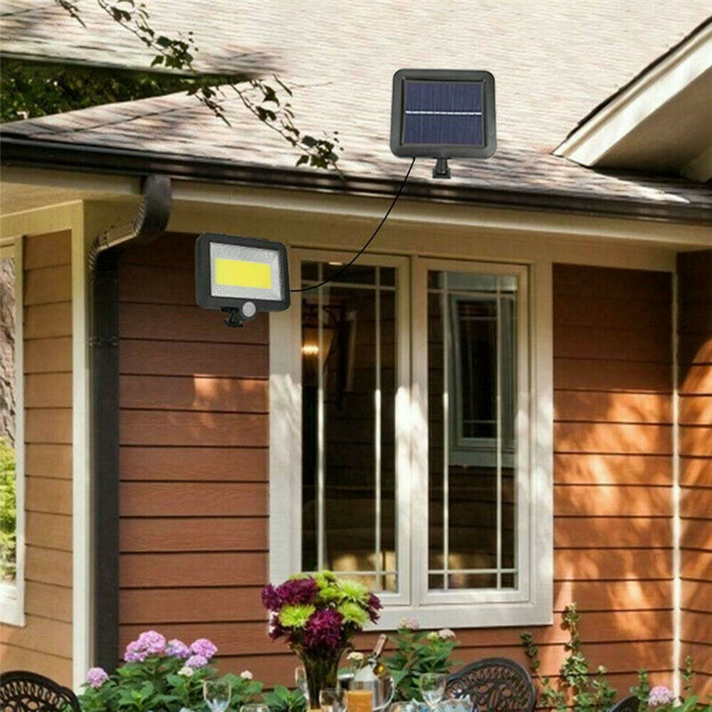 Waterproof 100 LED Solar Power COB Motion Sensor Wall Light Outdoor Garden Lamp