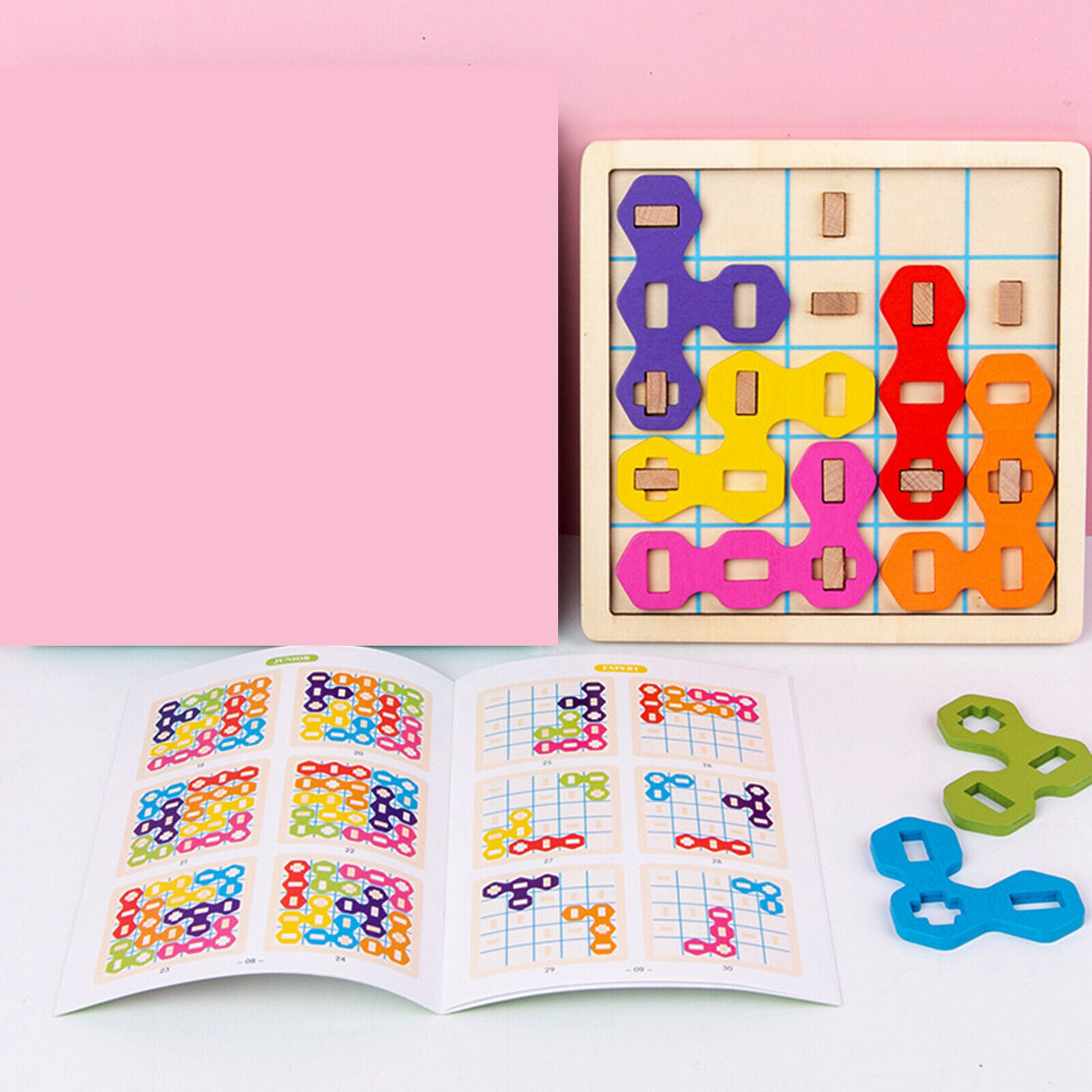 Geometric Jigsaw Tangram Kids Educational Montessori Wooden Jigsaw Puzzles