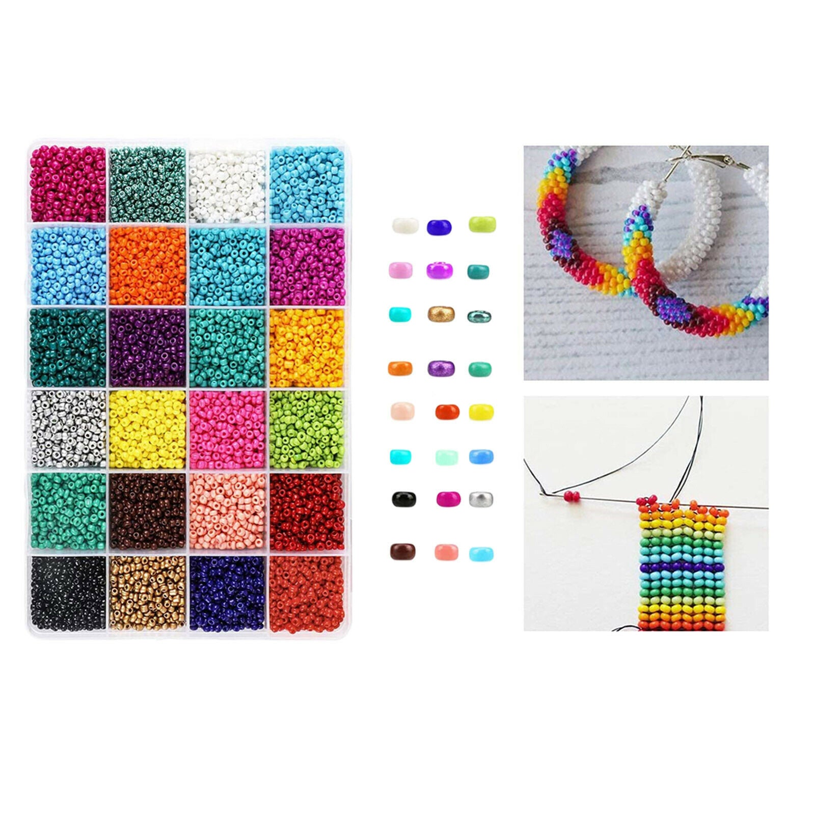 Glass Beads Loose Jewelry Making Charms Beads for Bracelet Beading DIY Craft