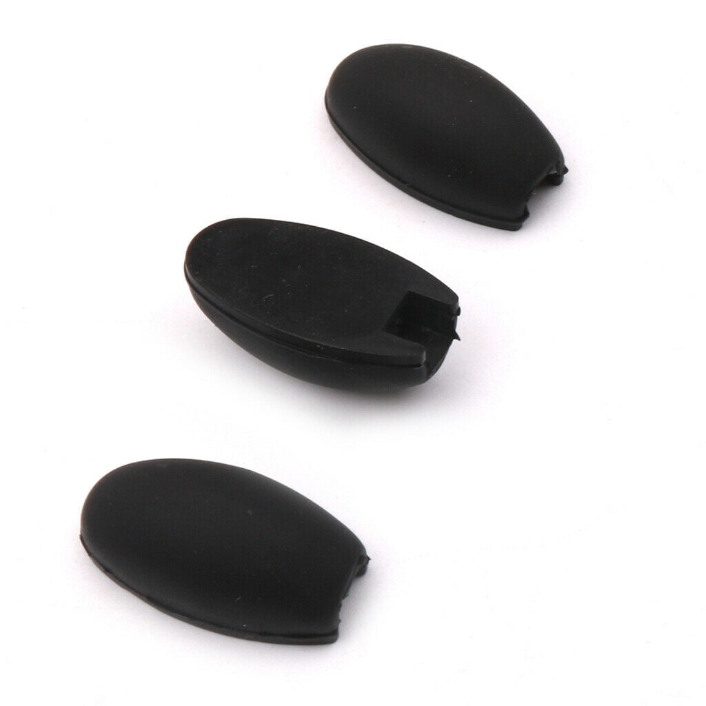 Pack of 3 Wind Instrument Saxophone Silicone Key Pad Black Musical Gifts