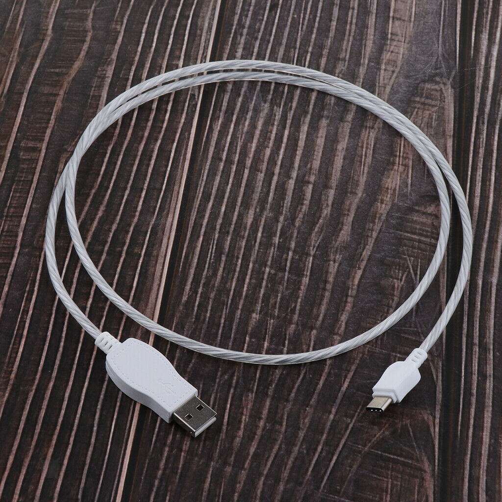 LED Visible Light USB Type-C Charging Data Sync Cable Lead for Cell Phones