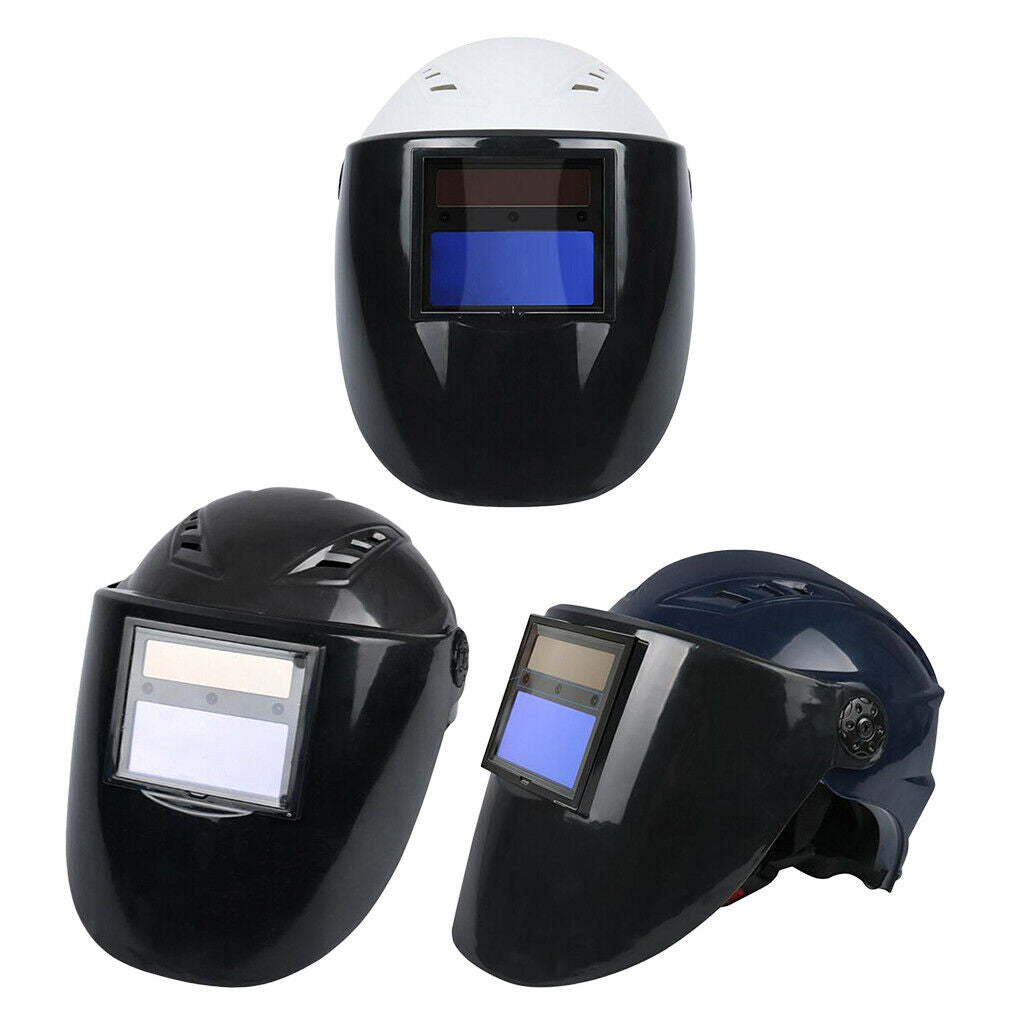 Solar Auto Darkening Welding Helmet Flip Up Glasses Eye Protection Blue