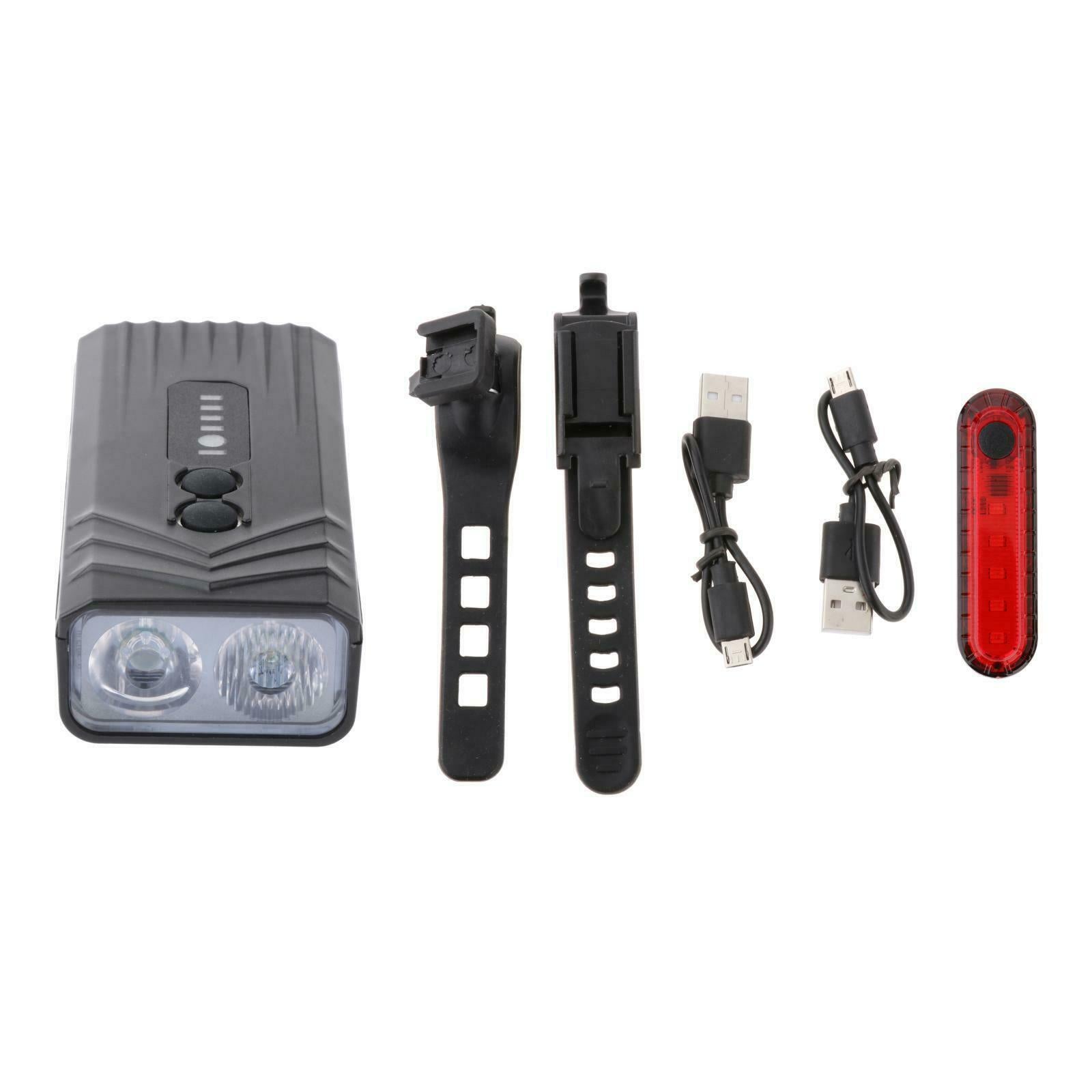 Bike Bicycle Light USB Rechargeable Mountain Road Bike Waterproof Front Back