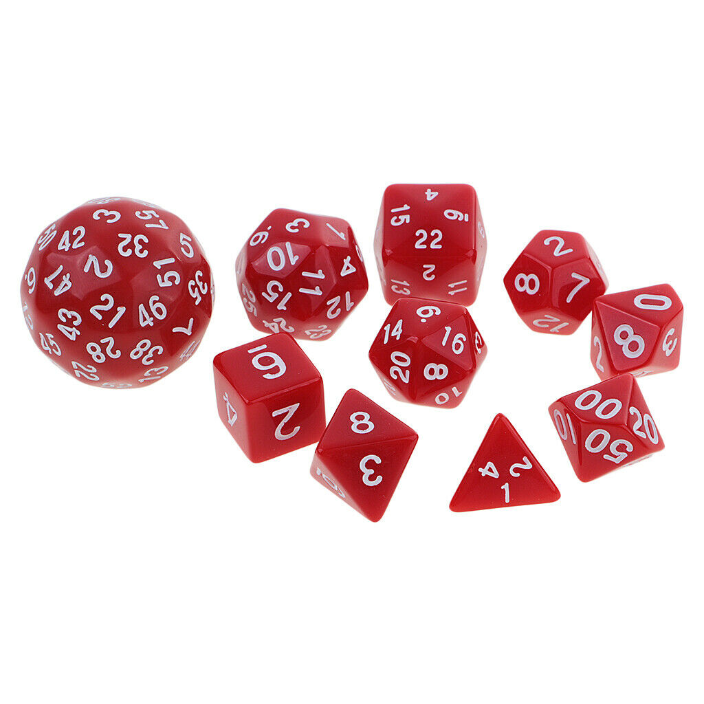 10x Digital Dice Multi-Sided Dices Set for D&D RPG Game Game Dice