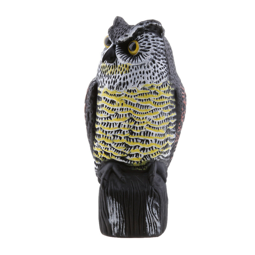Large Plastic Garden Ornament Owl Yard Scarer Scarecrow Realistic Decoy 36cm
