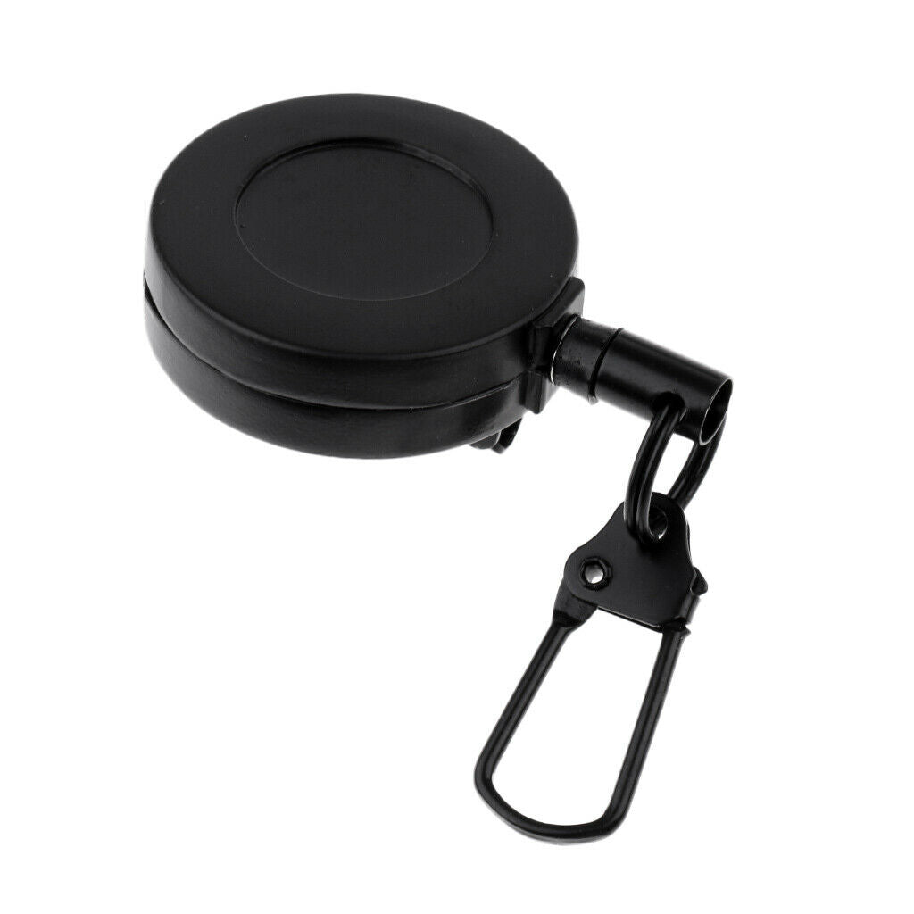 Fly fishing double zinger retractor stainless steel accessory black