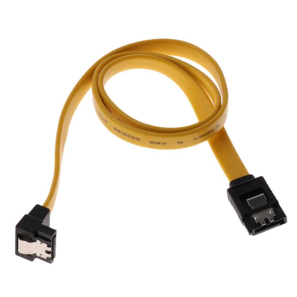 1 Pcs SATA2.0 Serial ATA Data Cable w/ Latch 3.0Gbps 90 Degree Right Angle