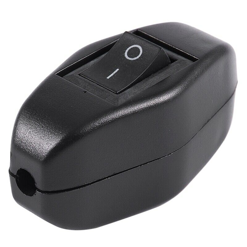 Black Bedroom On Off Button In Line Switch 6A/250VAC 10A/125VAC F8J5