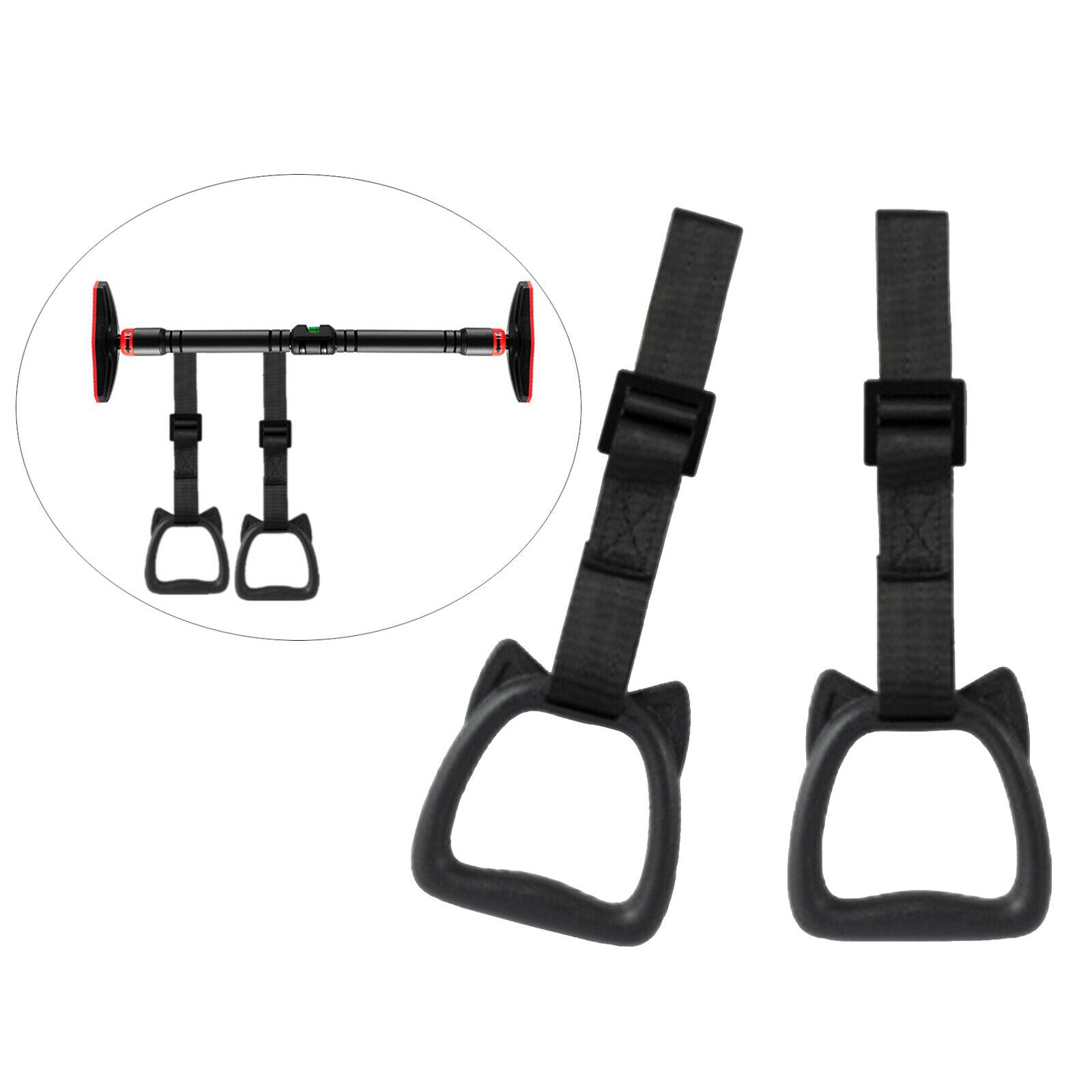 Heavy Duty Pull-Up Straps Handles Exerciser Pull Up Bar Attachment Hand Grip