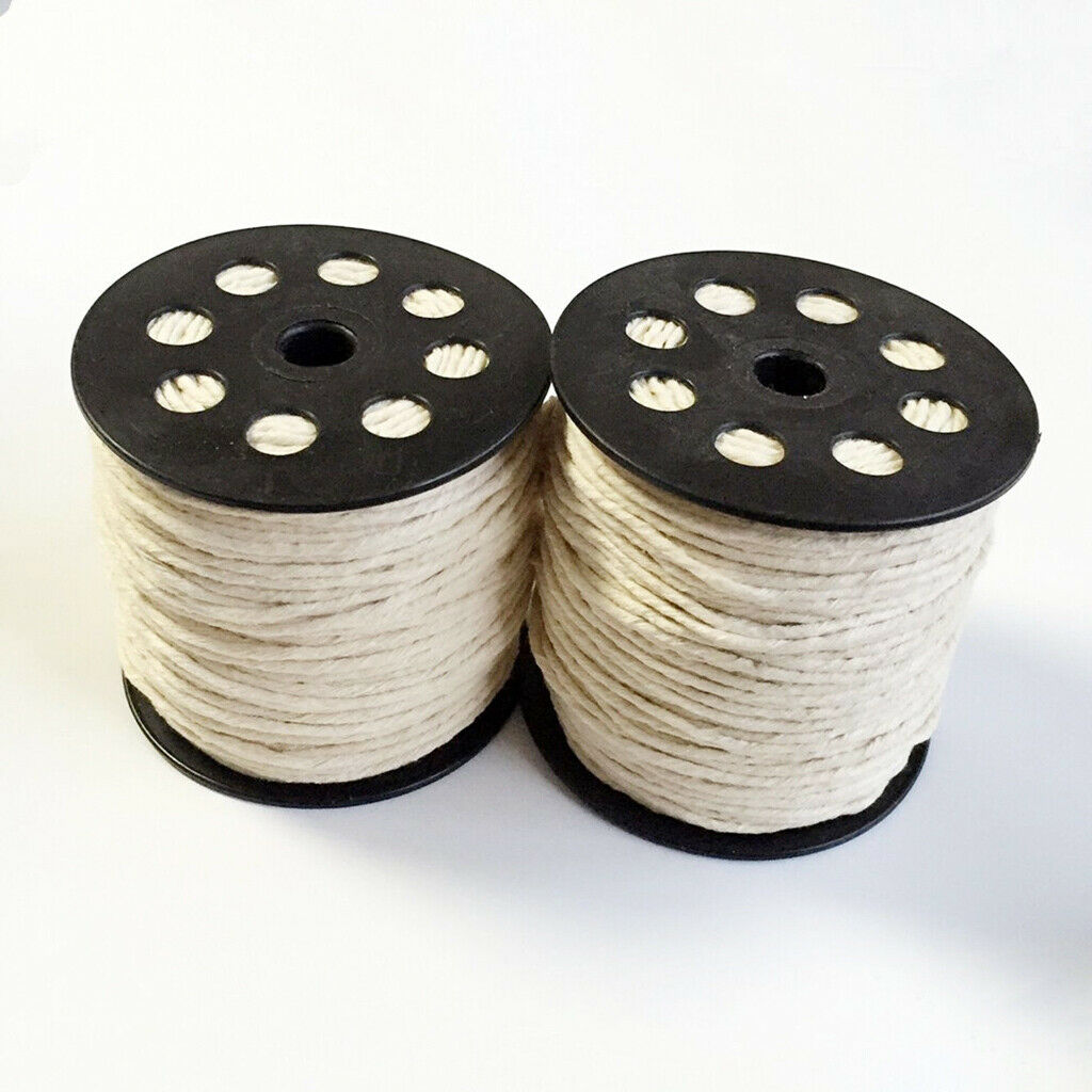 White DIY Braided Pure Cotton Rope Cord String For Clothing 2mm