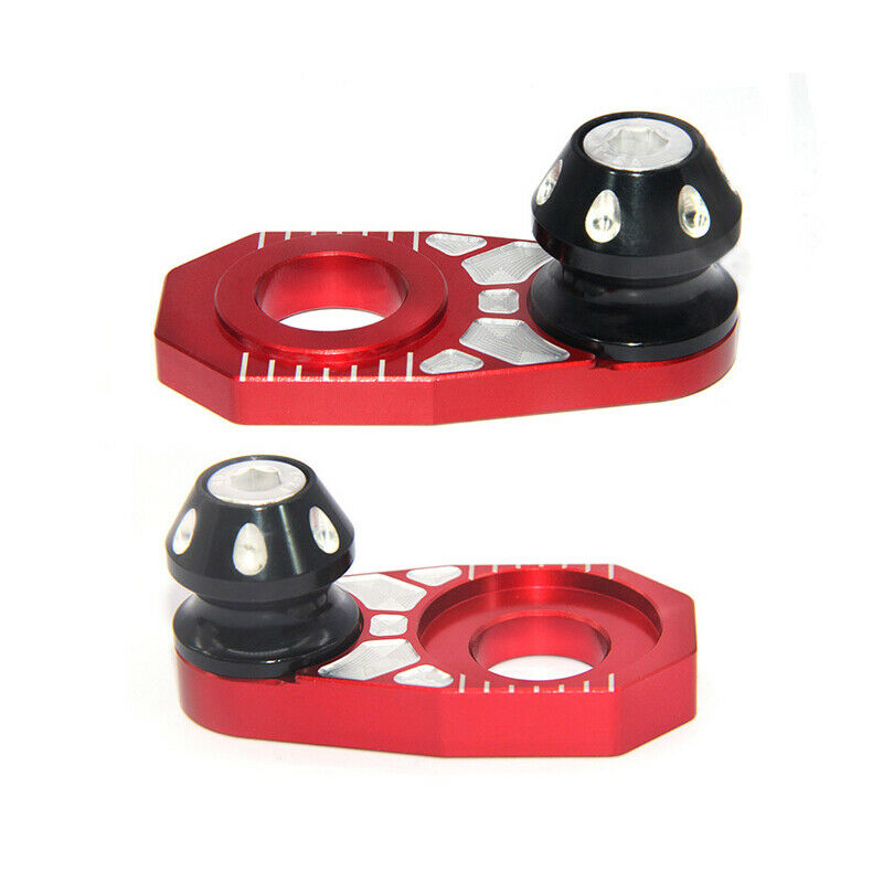 2PCS Motorcycle Bikes Rear Hub Wheel Chain Adjuster Parking Automatic Regulator