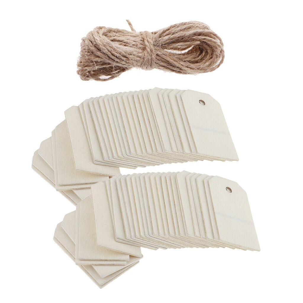 100pcs White Wooden Gift Tags Wedding Party Message Board Christmas Ornament