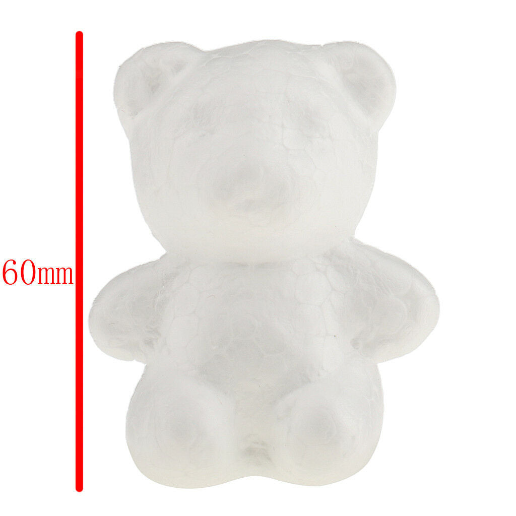 40pcs Modelling Foam Bear Shaped Polystyrene Styrofoam   Decor Ornaments