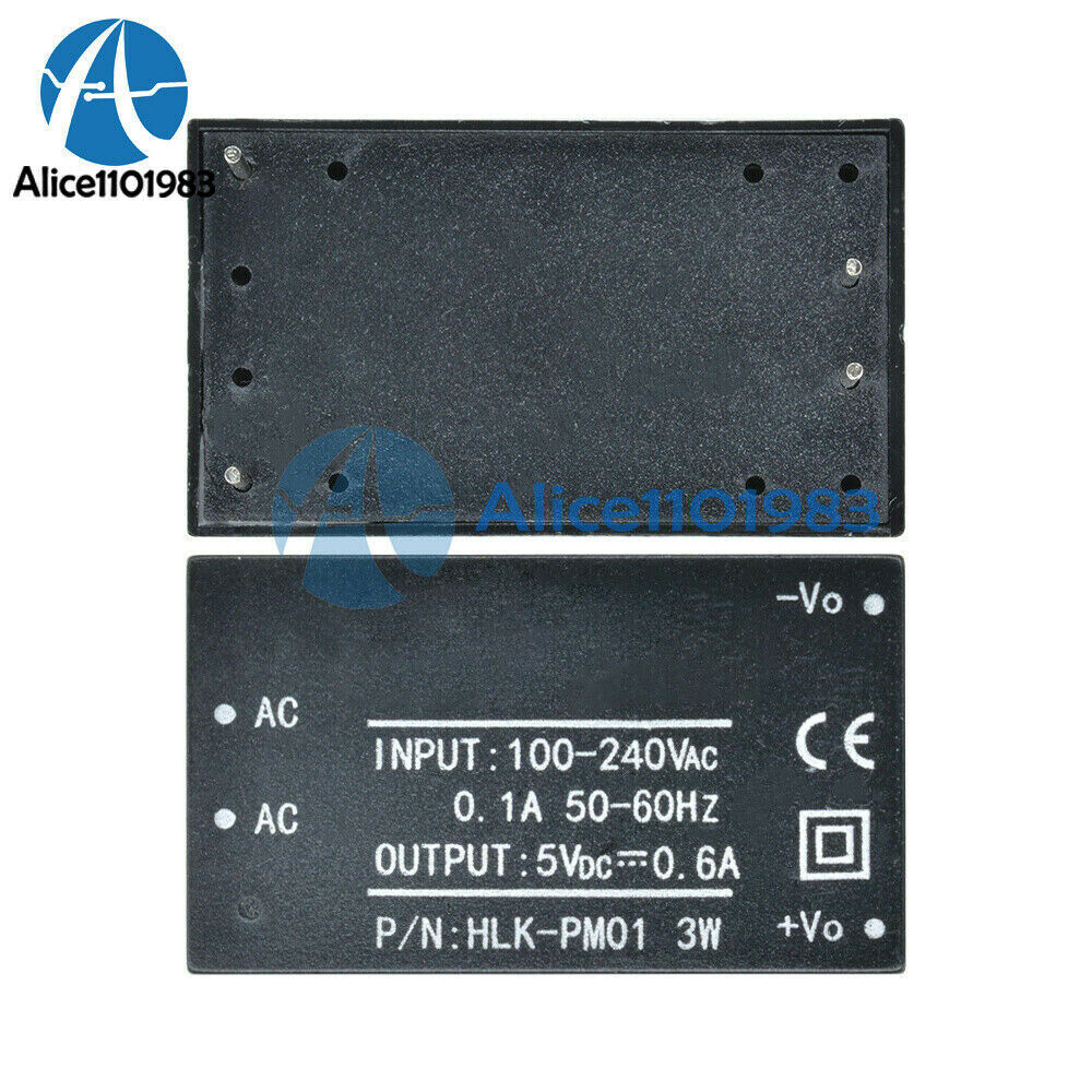 5Pcs HLK-PM01 AC-DC 220V to 5V Step-Down Power Supply Module Household Switch AL