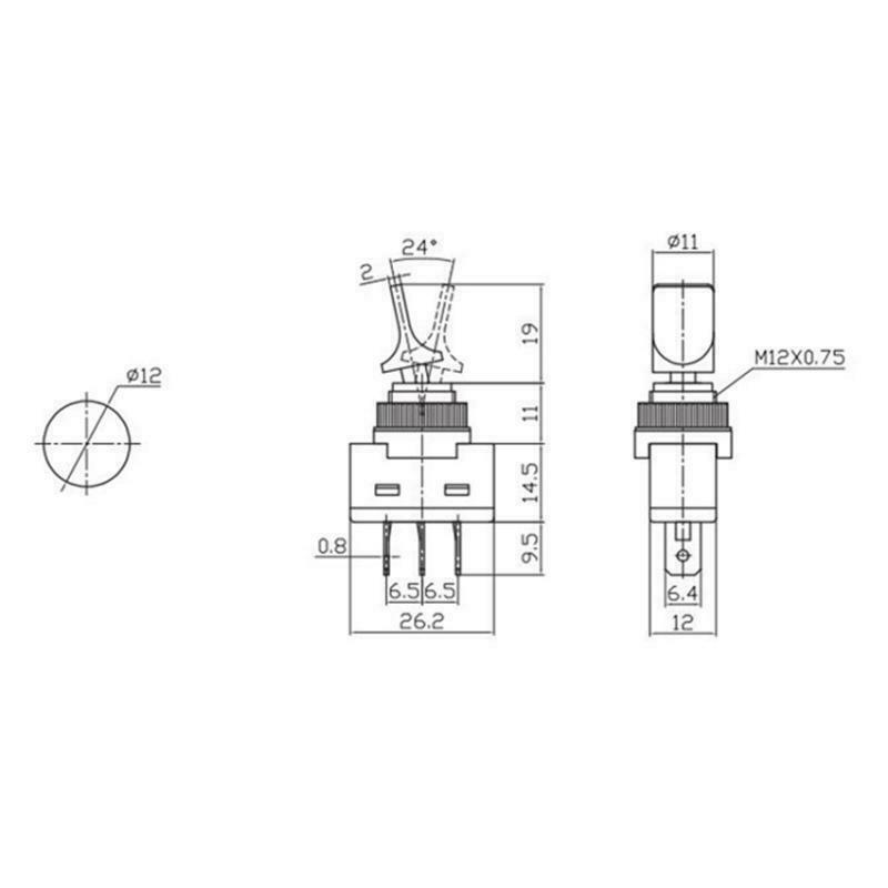 2x 12V 20A ON-OFF SPST Toggle Rocker Switch 3Pin for Car Boat Red