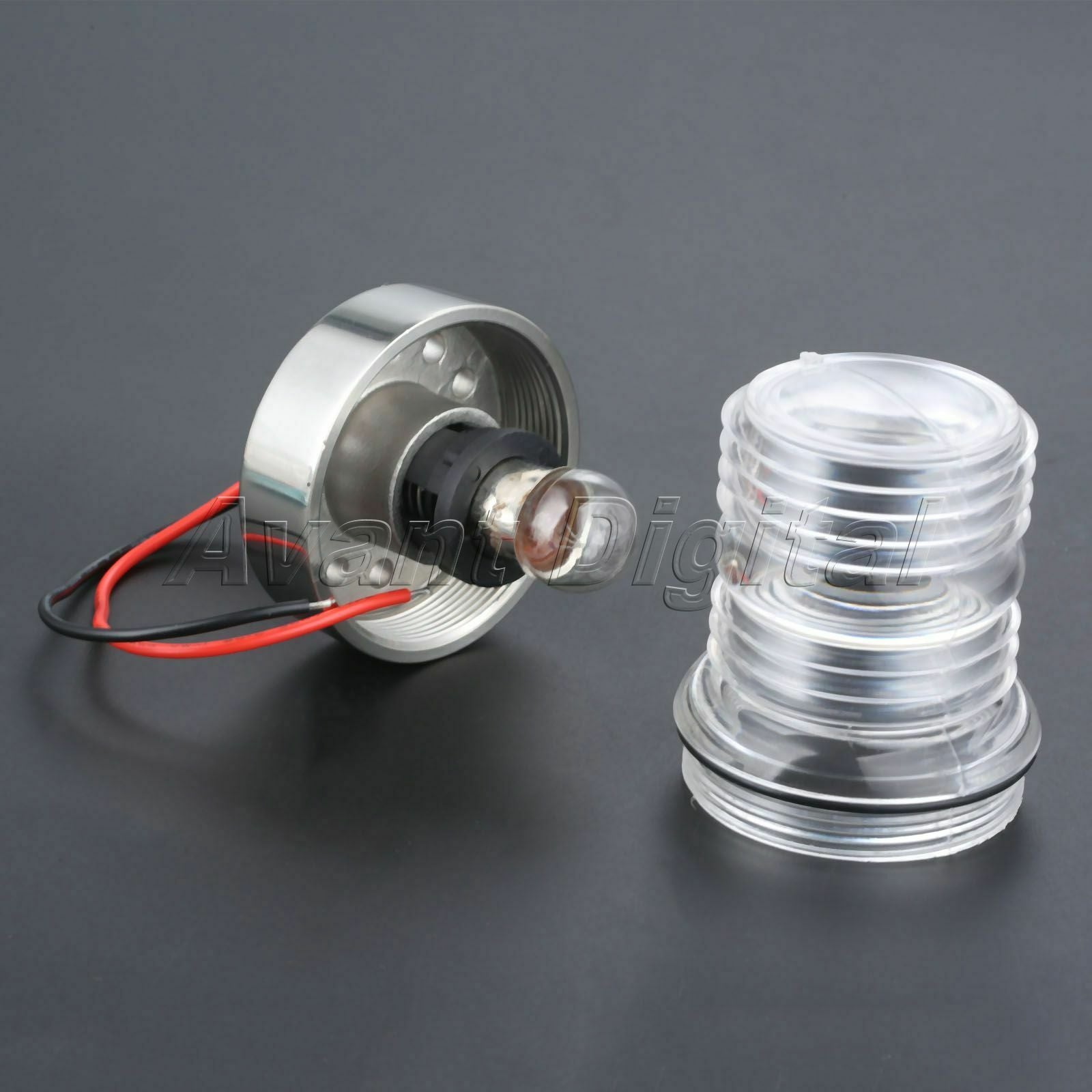 1x Marine Boat Yacht 12V Navigation Light Stainless Steel Waterproof Dia 2.16"