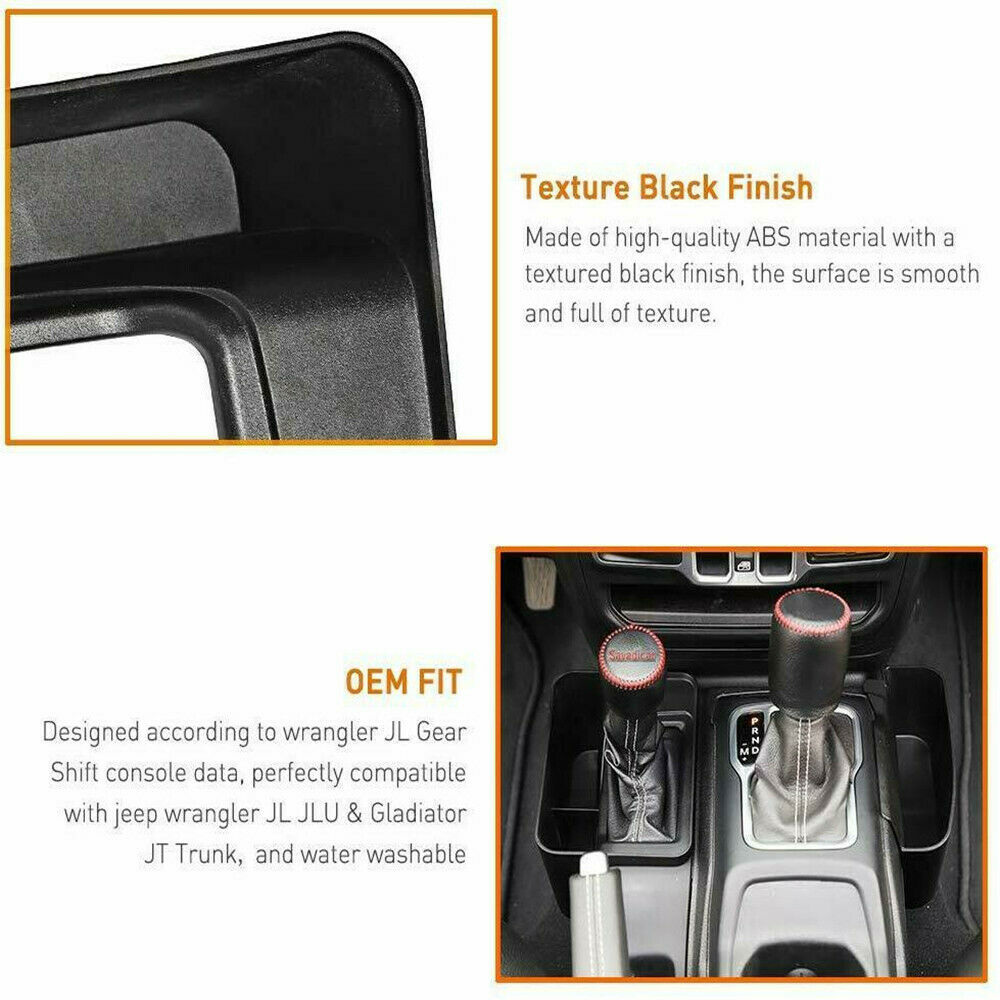For 2018-2021 Jeep Wrangler JL JLU & Jeep Gladiator JT Console Side Storage Box