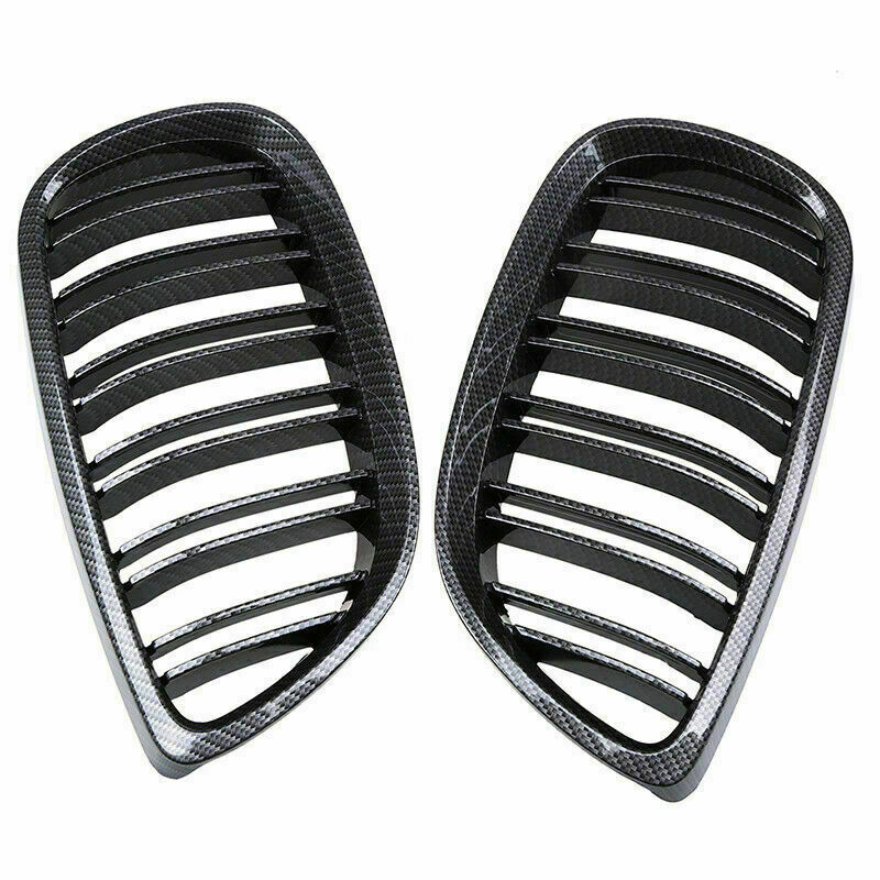 For BMW E90 E92 E93 M3 328i 335i 2007-2011 Carbon Fiber Look Kidney Grille Grill