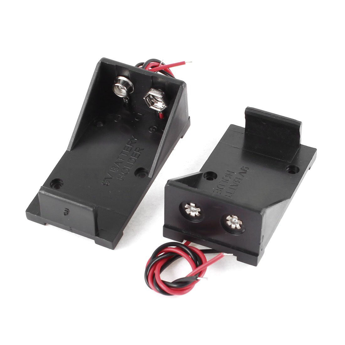 10pcs Plastic Case Holder Storage Box for 9v Battery Case Box w Wired Leads N3