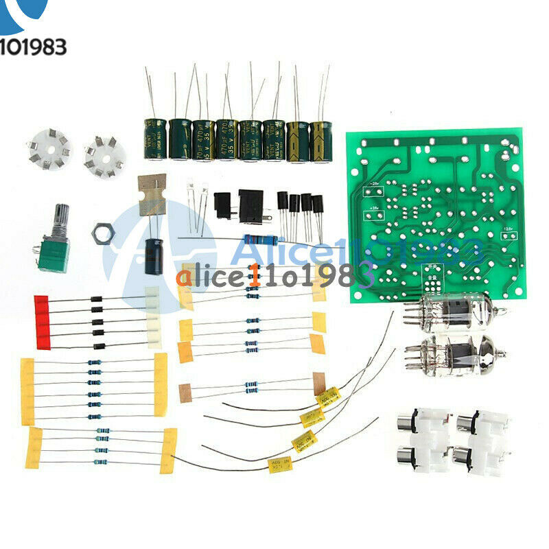AC 12V 6J1 Valve Pre-amp Tube Board Headphone Amplifier with Acrylic DIY Case