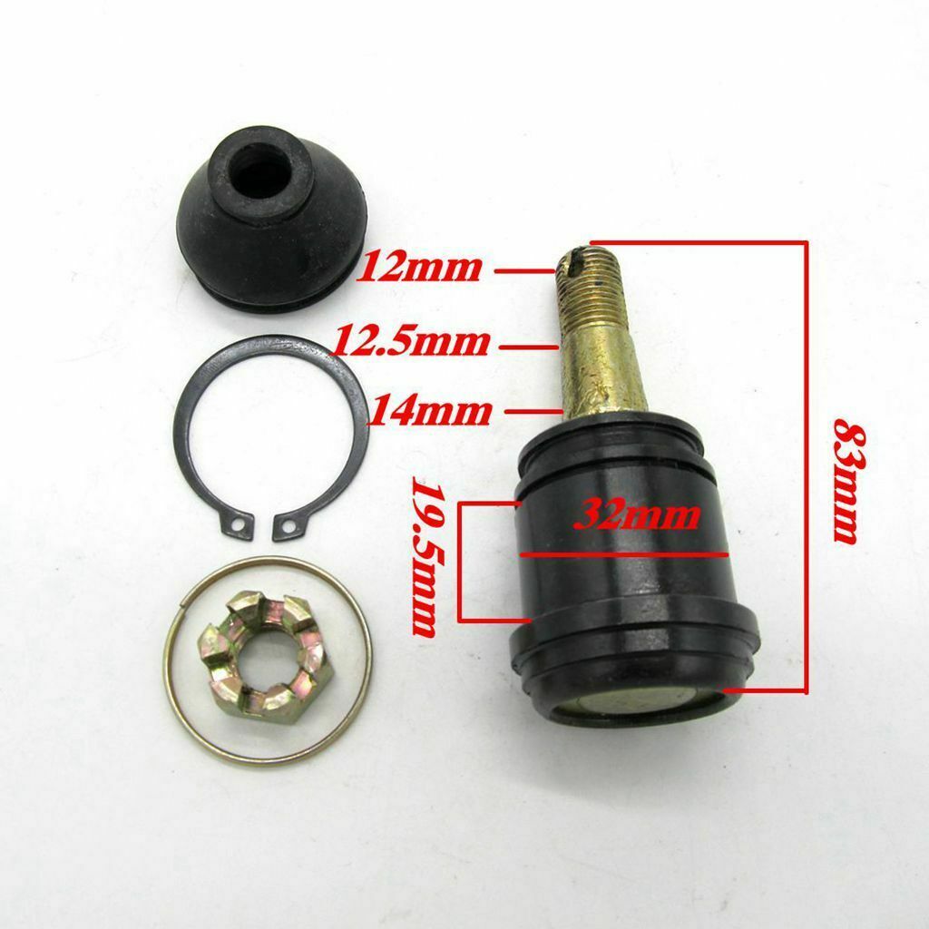 12mm Round Ball Joint Tie Rod End Universal for 50 70-250cc ATV Go Kart