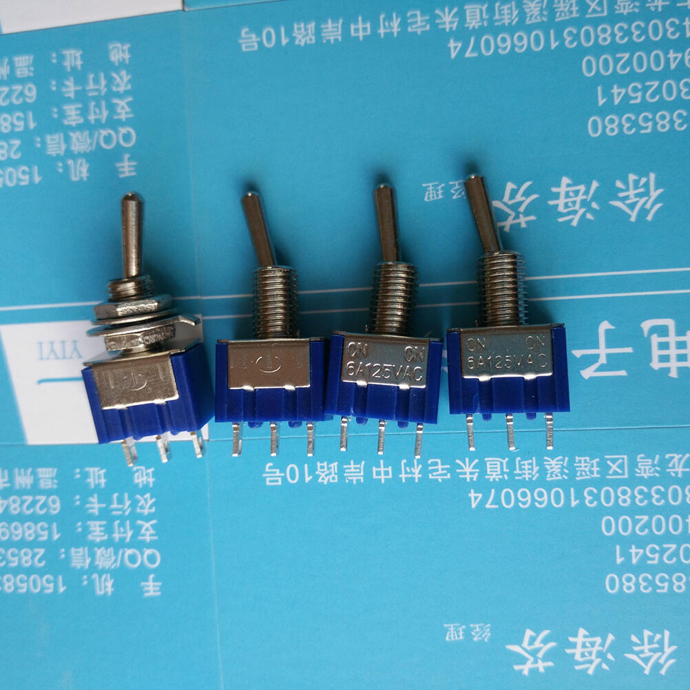 10pcs Mini MTS-102 3-Pin SPDT ON-ON 6A 125VAC Toggle Switches NEWJ TdJ TL