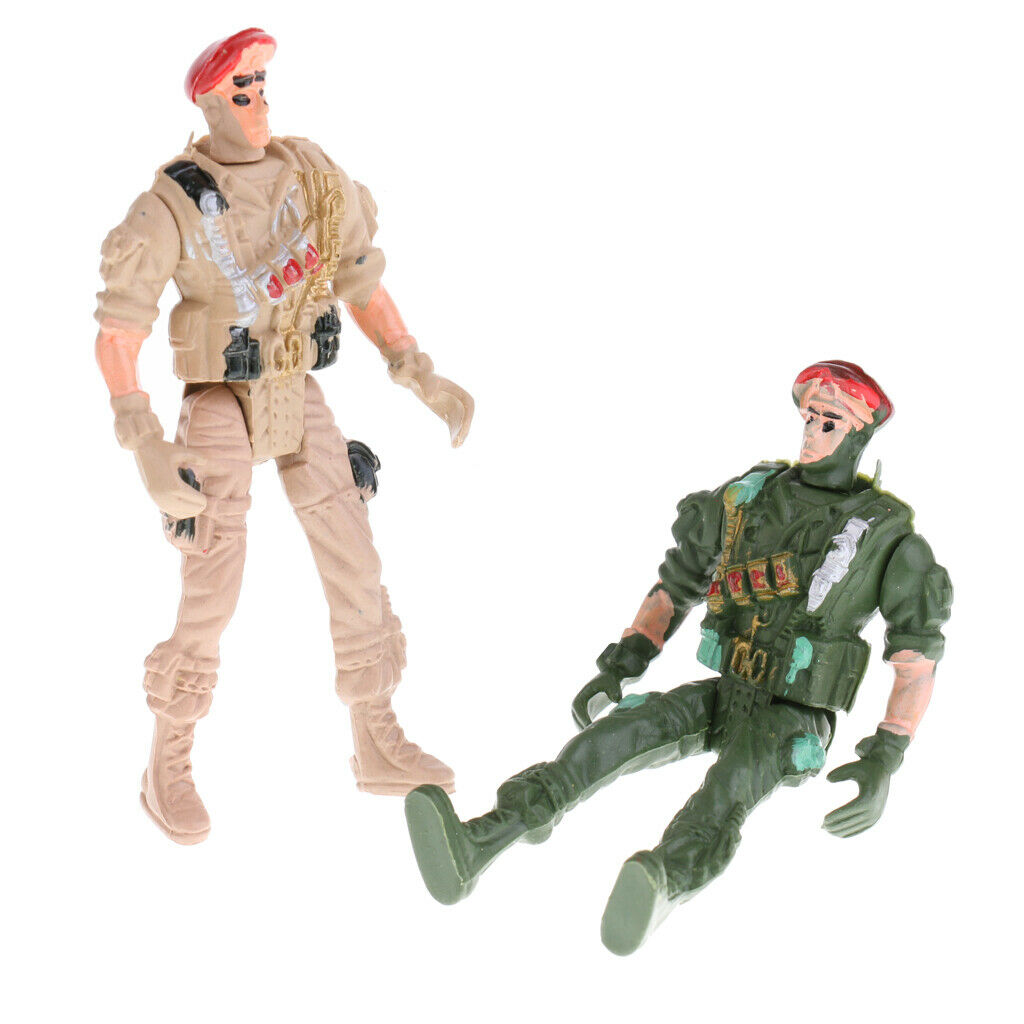 10pcs Plastic   Army Action Figures Set 9cm Special Force Soldiers