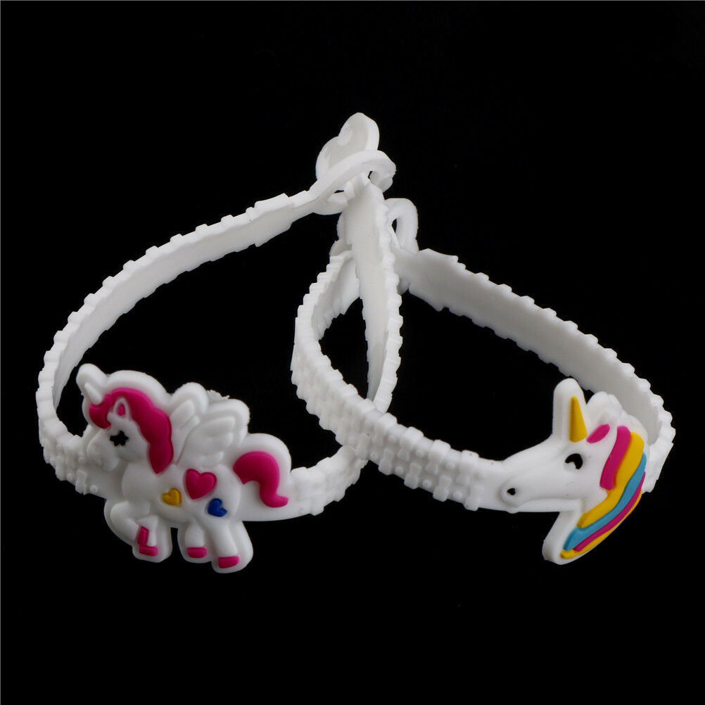 10pcs rubber bangle bracelet birthday party for kids wristband decor BDDD