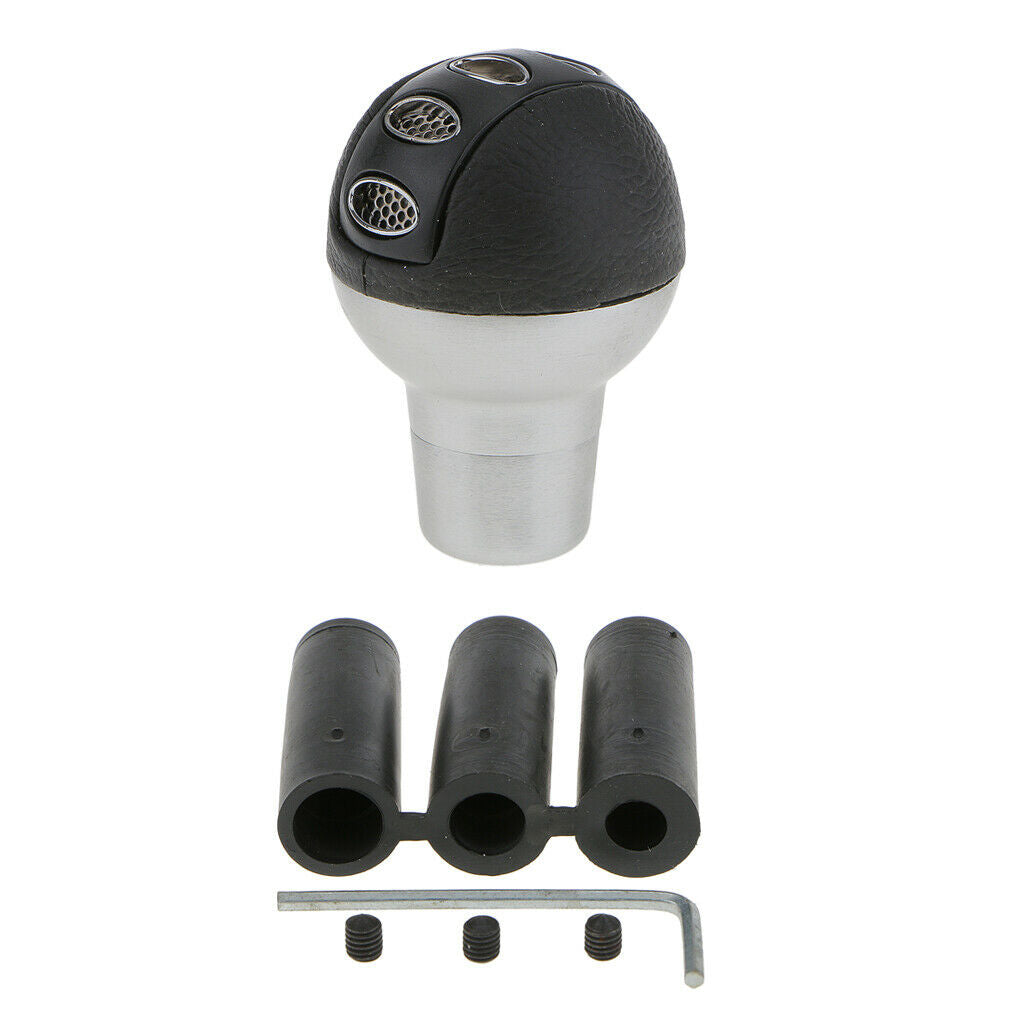 Car Leather Manual Gear Head Business Gear Stick Knob Selector Shifter Lever