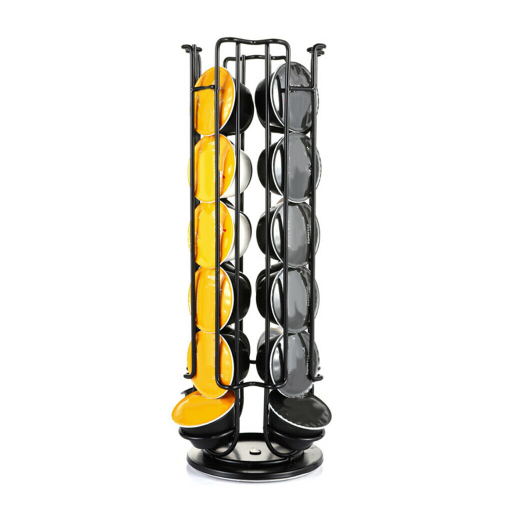 Rotating Coffee Capsule Pod Stackable Holder Tower Rack Storage Stand