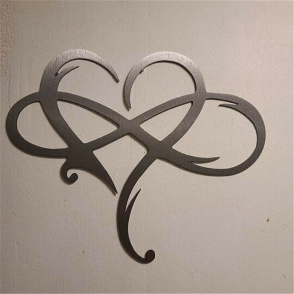 Iron Heart Wall Decor Patio Yard Hanging Ornaments Artwork Wall Sculpture