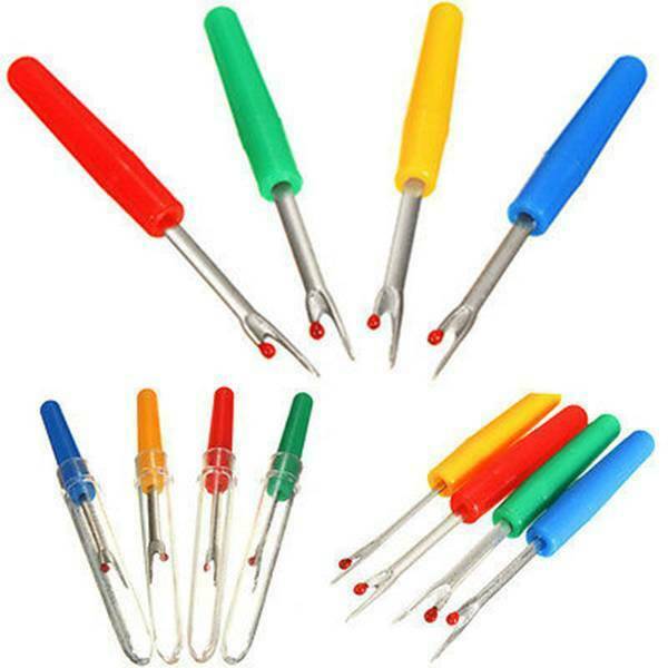 4PCS Seam Ripper Stitch Unpicker Sewing Tool Kit Plastic Handle Thread Cutter !