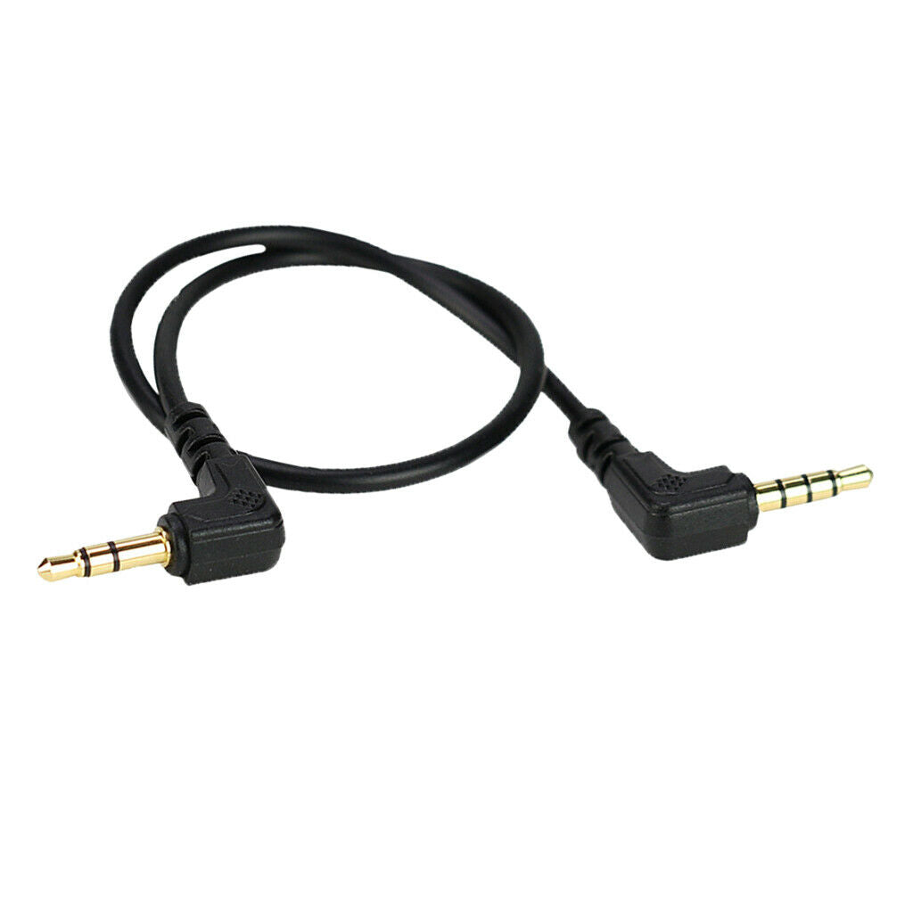3.5mm 1/8" Right-Angle Male to 3.5mm 1/8" Male TRS Stereo Audio Cable