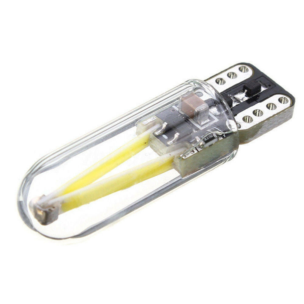10Pcs T10 W5W White COB Led Car Bulb Car Truck Width light License Plate Light