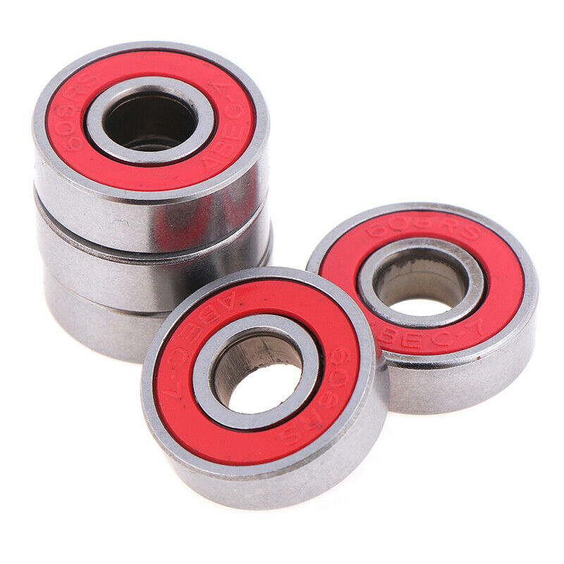 5Pcs Red ABEC-7 608RS Skateboard Roller Sealed Ball Bearings 8x22x7mm PTAUJ Tt