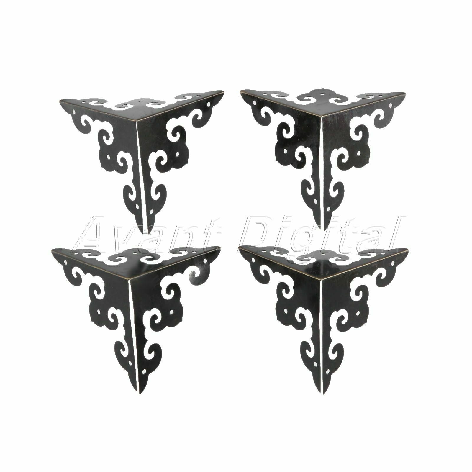 4pcs Jewelry Wine Gift Wood Box Chest Edge Corner Protector Guards Decorative