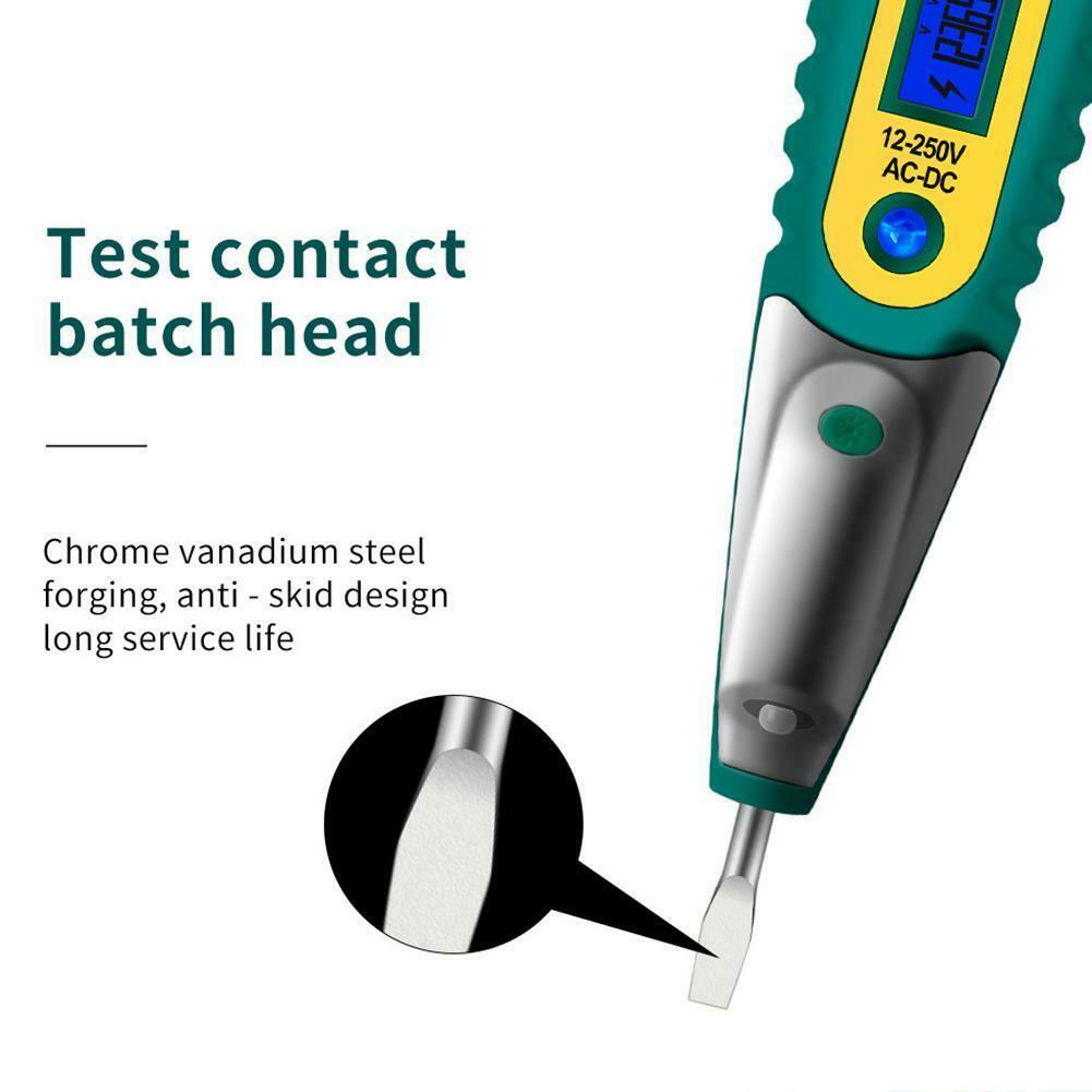 Green Digital Test Pencil Tester Electrical Voltage Detector Pen LCD Display