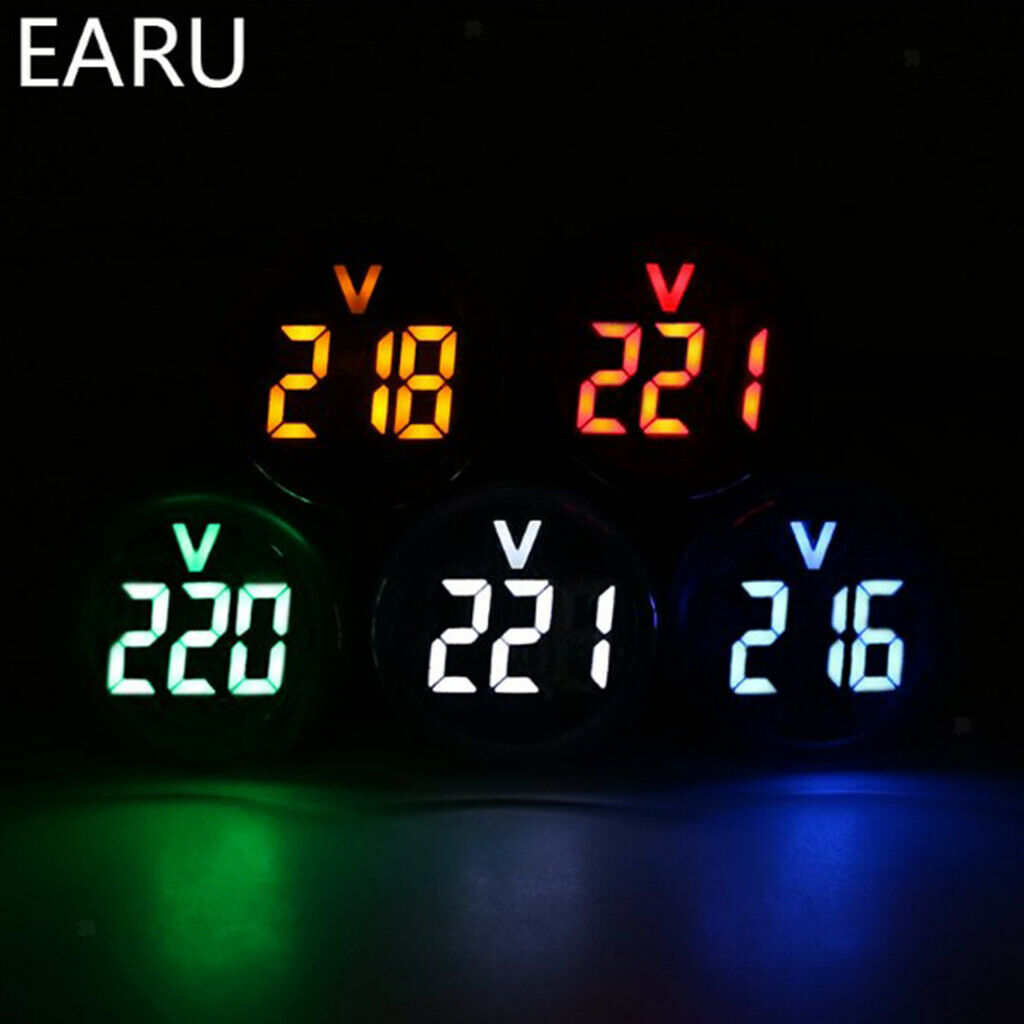 2x Mini High Brightness Digital Voltmeter Volt Meter Monitor Signal Lamp