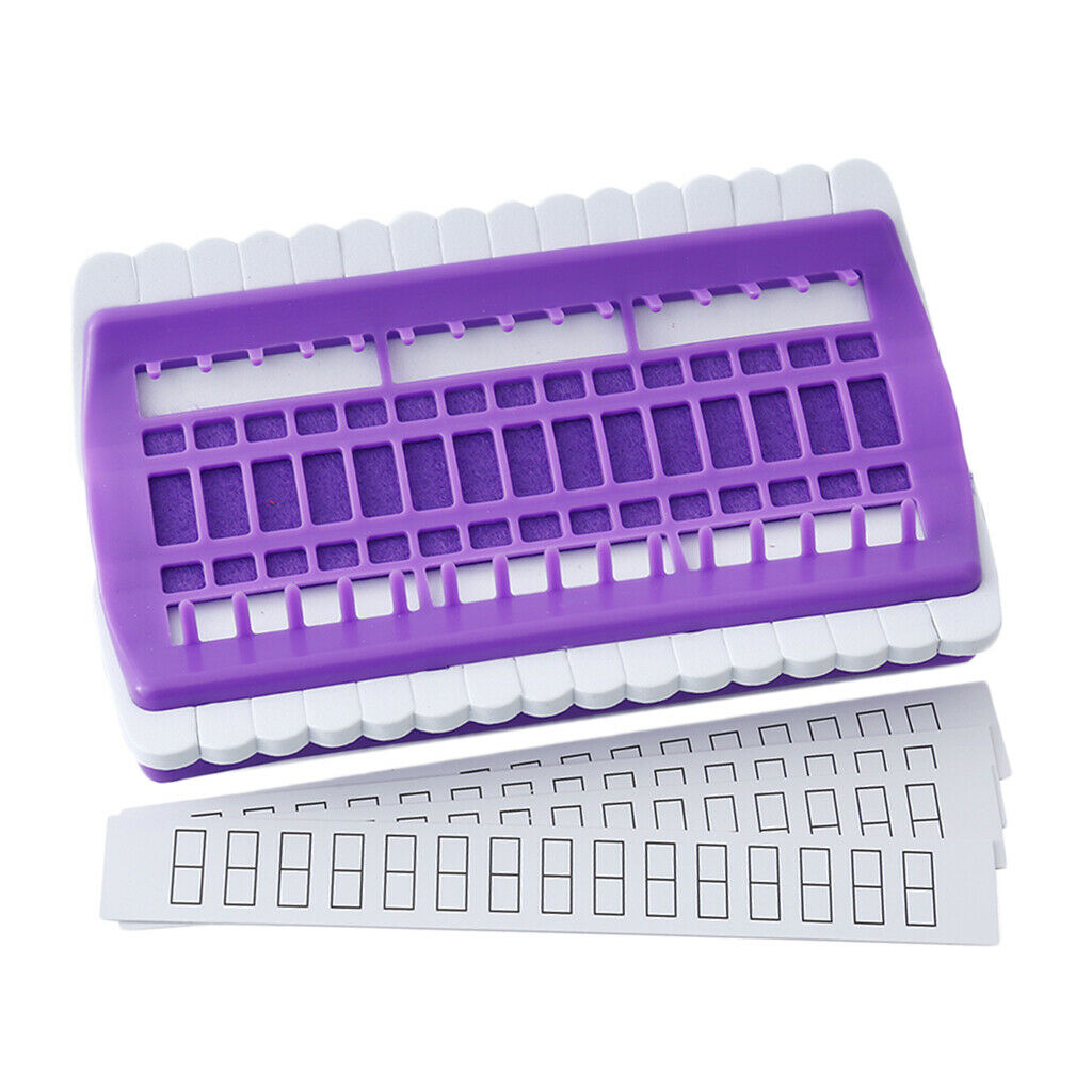 2 Pcs Yarn Floss Organizer Dedicated Tool PU Needle Pins Holder (Purple)