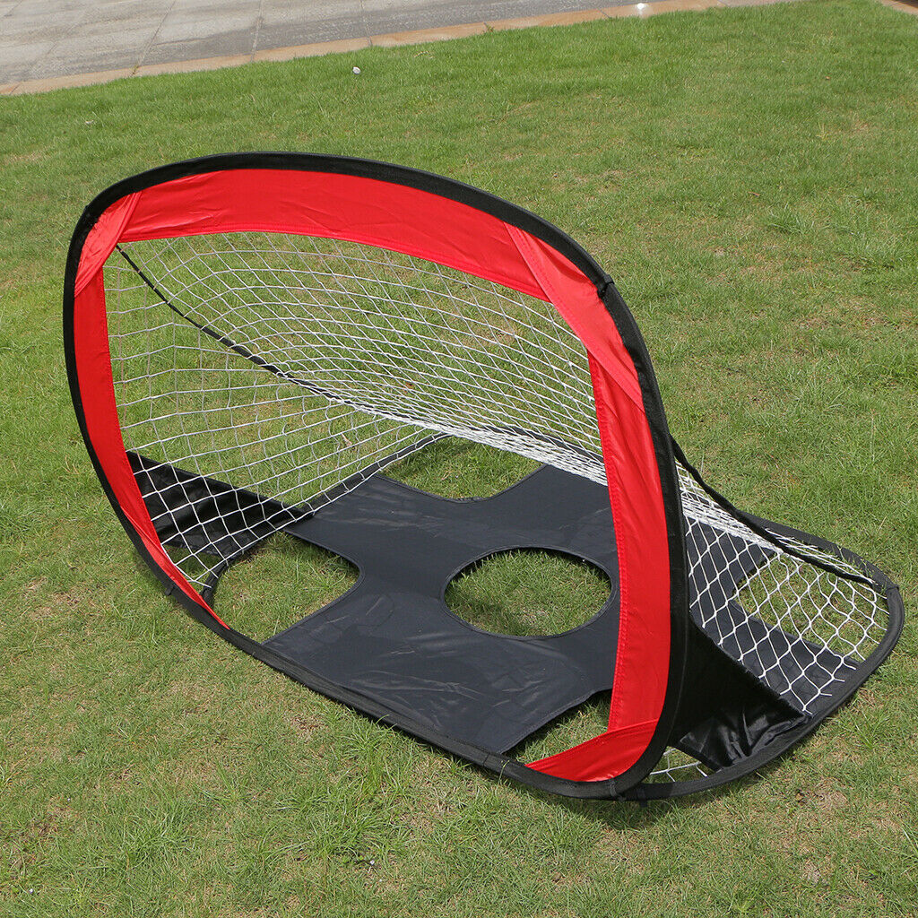 Foldable Portable   Up Target Training Football Soccer Goal Red