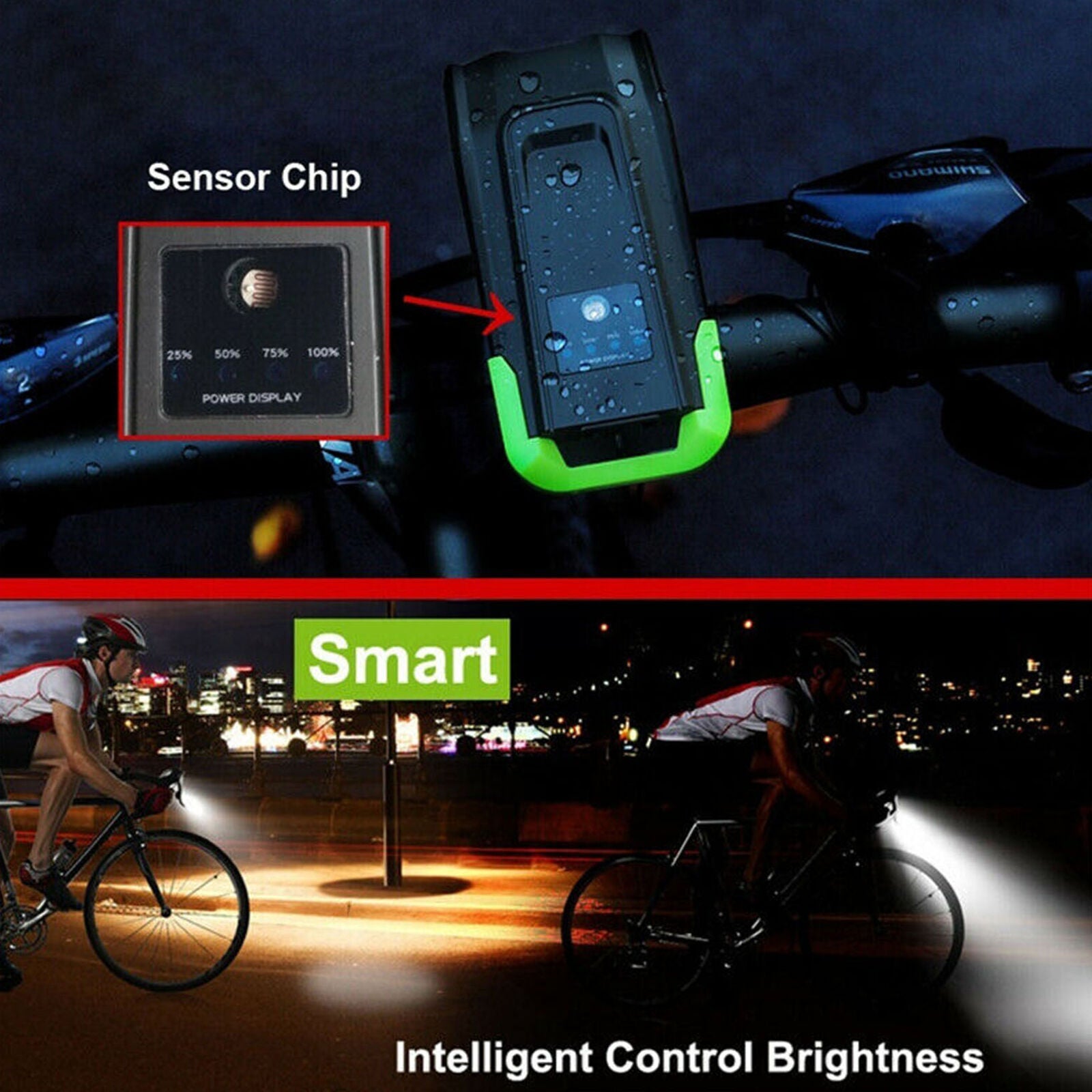 Bike Lamp USB Rechargeable LED Bicycle Front Head Flashlight Bike Headlight