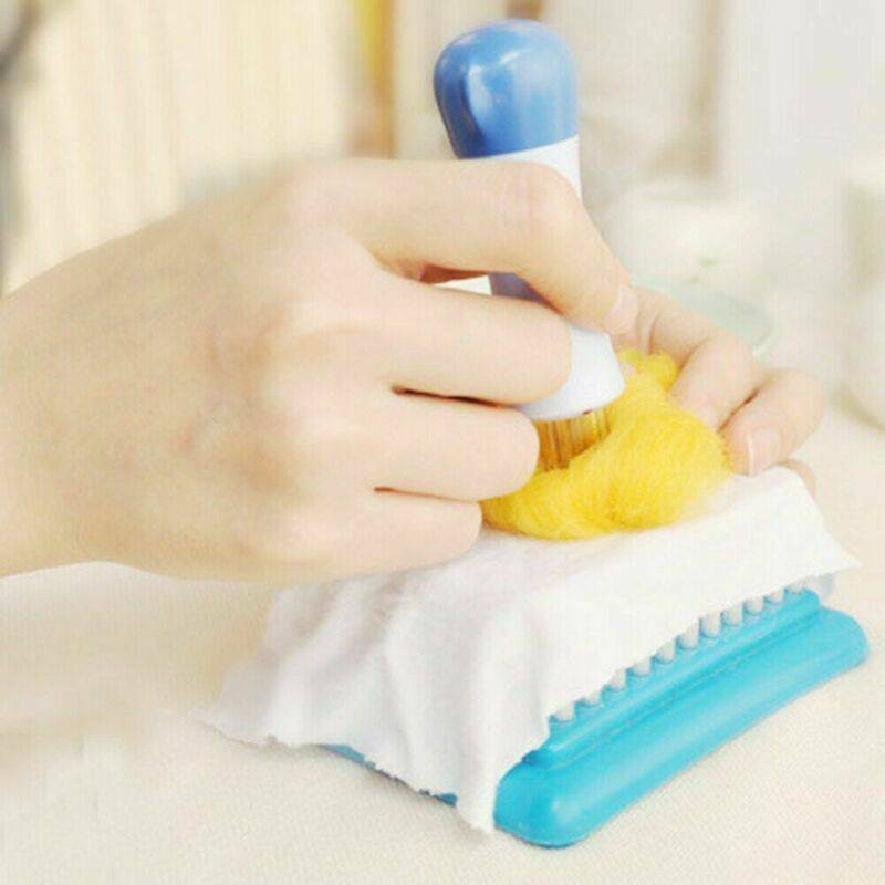 DIY Wool Needle Felt Handle Holder With 7 Needles Felting Mat Craft Set Tool