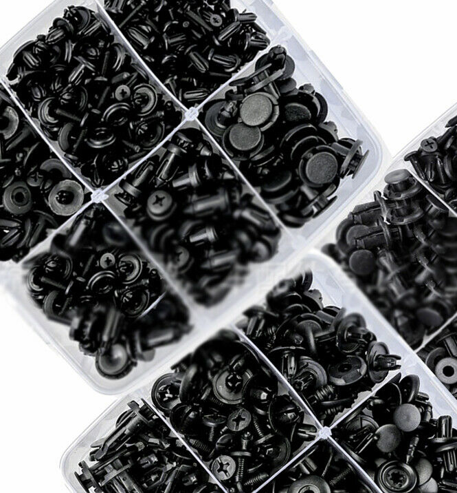 745pcs Car Body Plastic Push Pin Rivet Retainer Fastener Trim Bumper Clip + Box