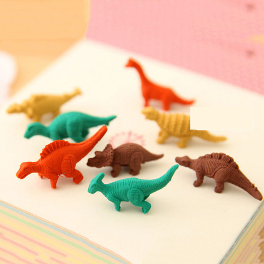 8X Dinosaurs Egg Pencil Rubber Eraser Students Office Stationery Kid To.l8