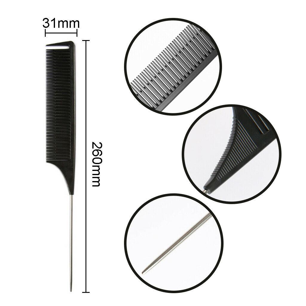 3 Pieces Weave Highlighting Foiling Hair Comb for Salon Dyeing Hair Combs