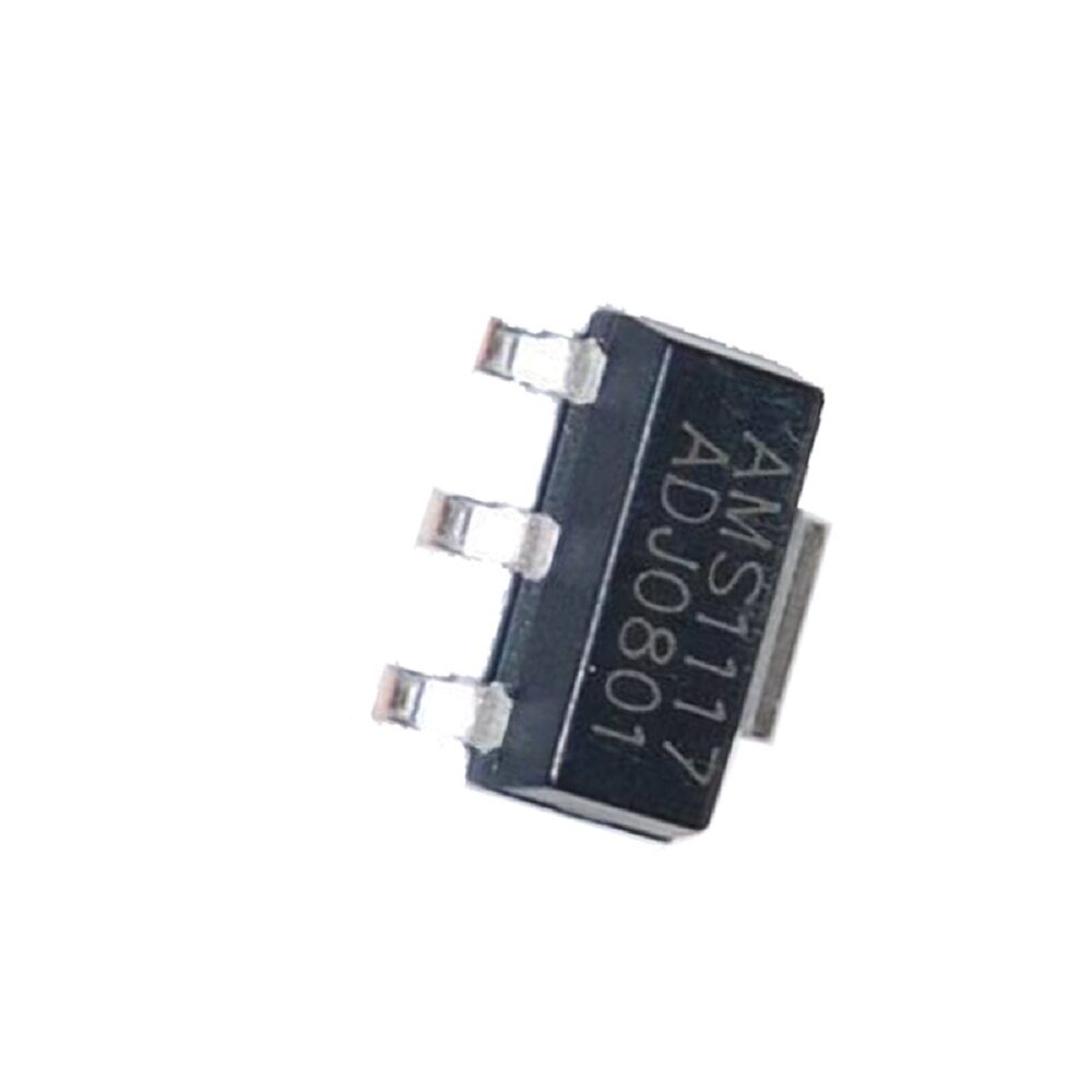 50PCS AMS1117 ADJ SOT-223 AMS LM1117-ADJ 1117 ADJ 1A SMD Voltage Regulator