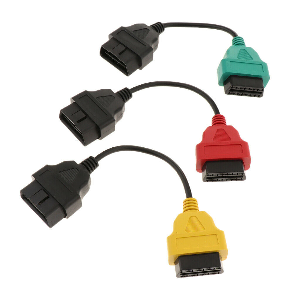 3PCS   23cm   ECU   Scan   16   Pin   OBD2   Adaptors   Cable   For   Fiat