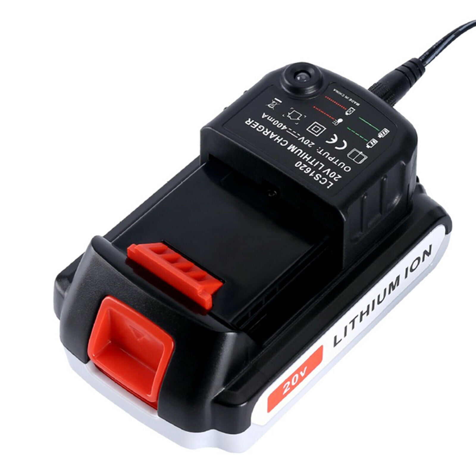 LCS1620 20V Lithium Ion Battery Charger for Black & Decker LB20 US Plug