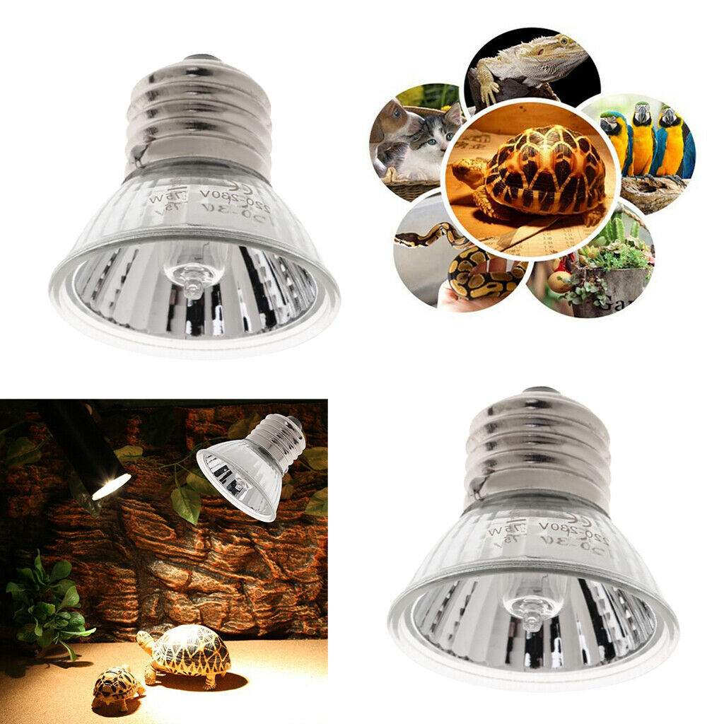 2 Pcs Pet Uva Uvb Reptile Heating Calcium Lamp Sunlamps Basking Bulb 75W
