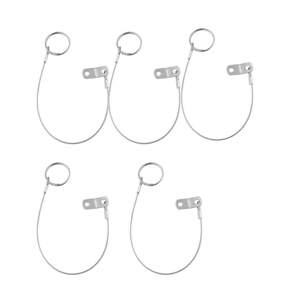 5x Stainless Steel Quick Release Pin Lanyard For Boat